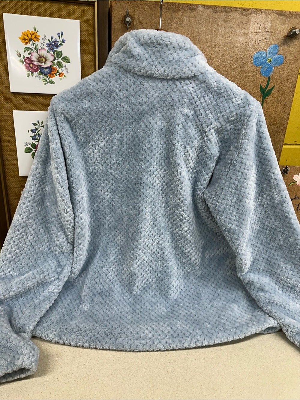 Columbia Women's Light Blue Plush Full-Zip Jacket L - Picture 6 of 6